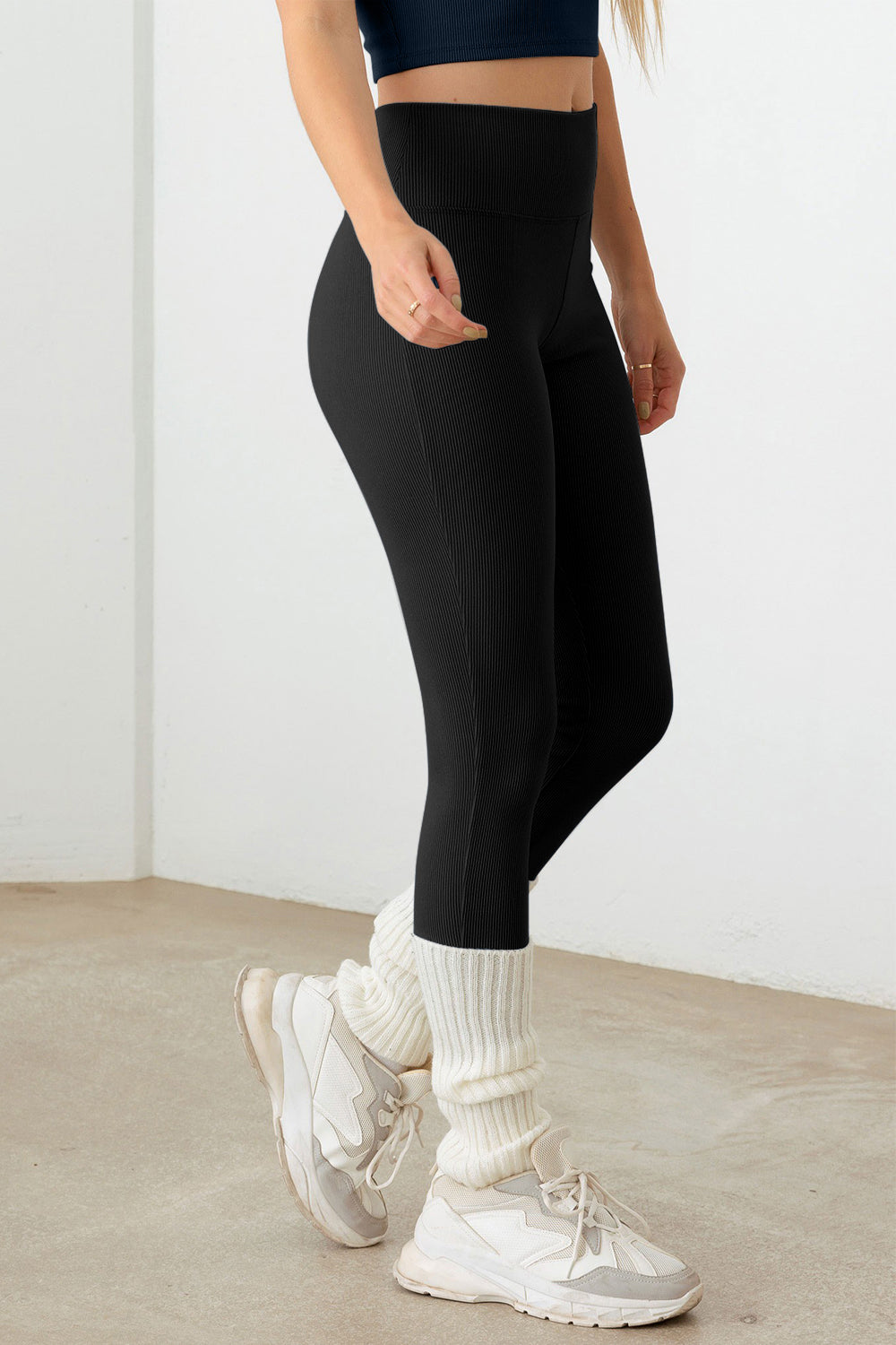 Ribbed Crop Cami and Leggings Set