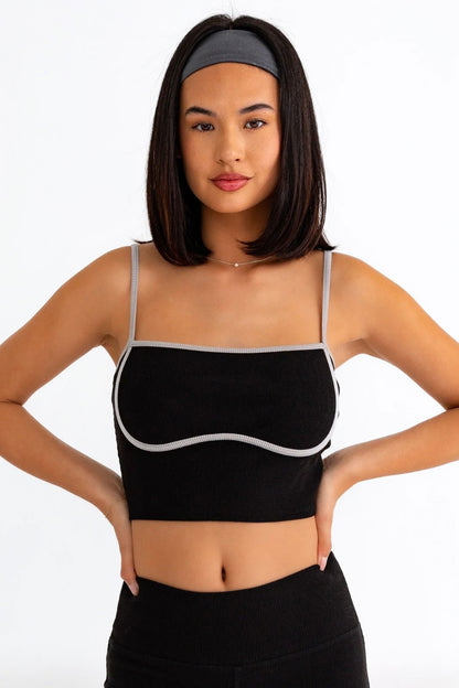 Ribbed Crop Cami and Leggings Set