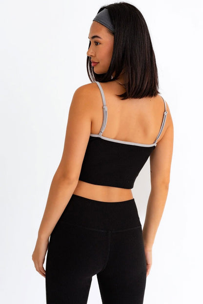 Ribbed Crop Cami and Leggings Set
