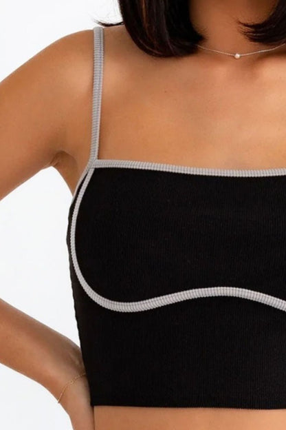 Ribbed Crop Cami and Leggings Set