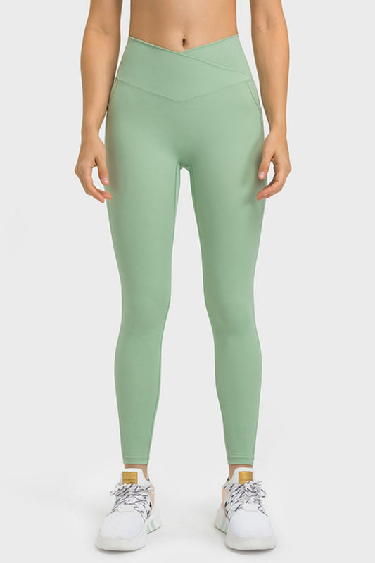 V-Waist Yoga Leggings With Pockets