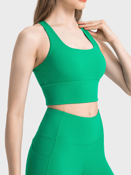 Crisscross Straps Sports Bra