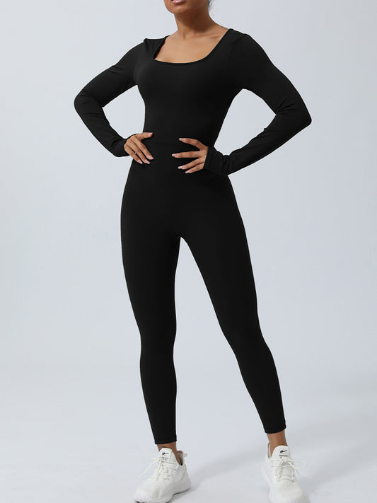 Bare-Back Long Sleeve Jumpsuit