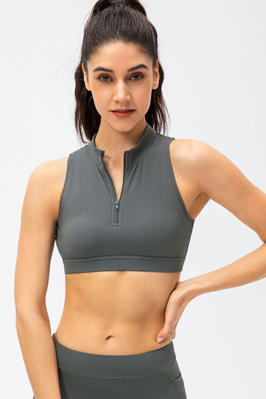 Cutout Back, Zipper Front Active Tank